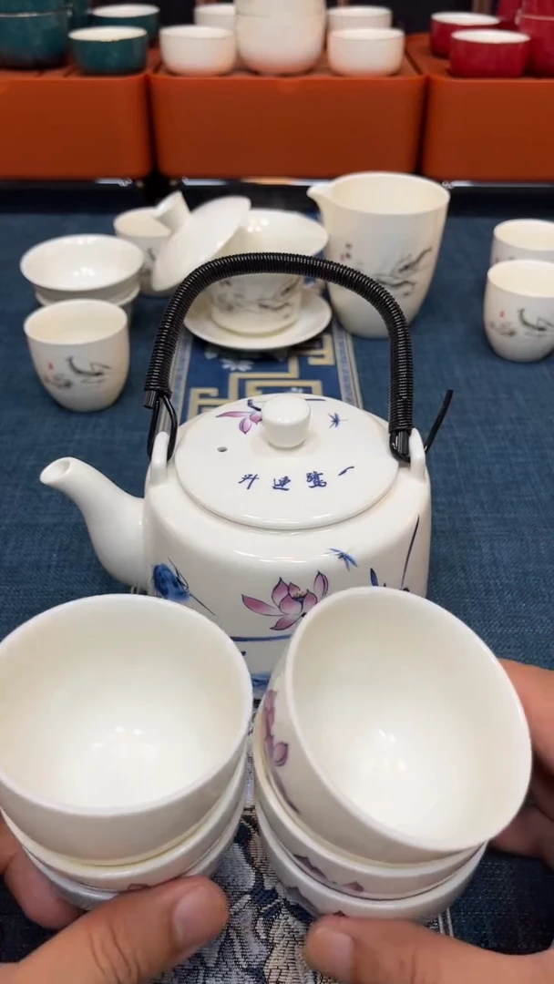 手工艺品琉璃提梁壶