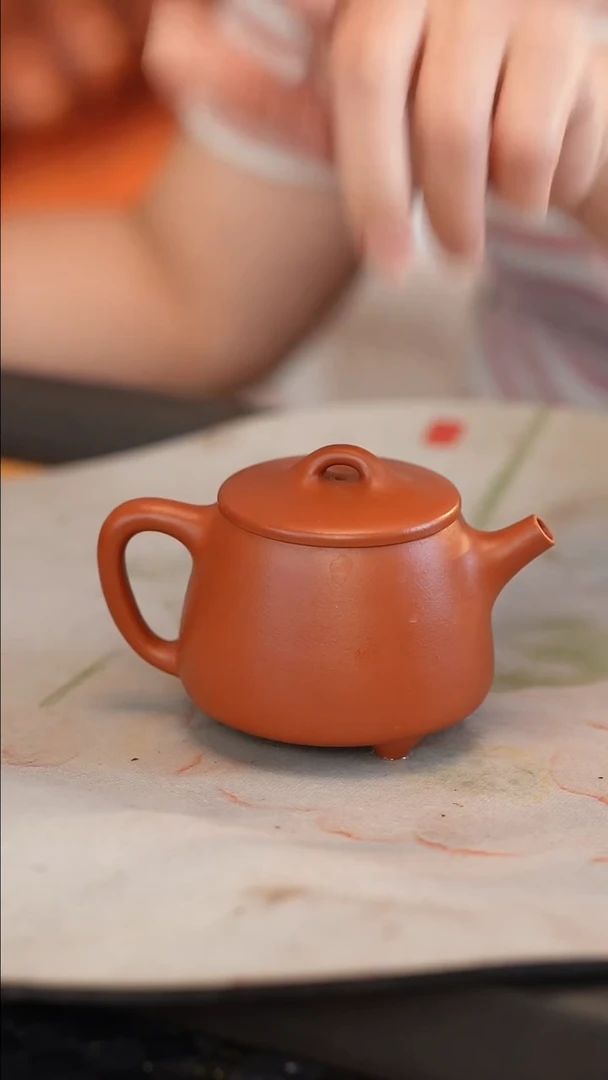 茶壶紫砂朱泥 半手工 高石瓢 150cc