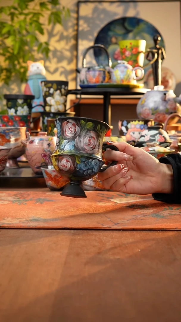 瓷片景德镇手工手绘004