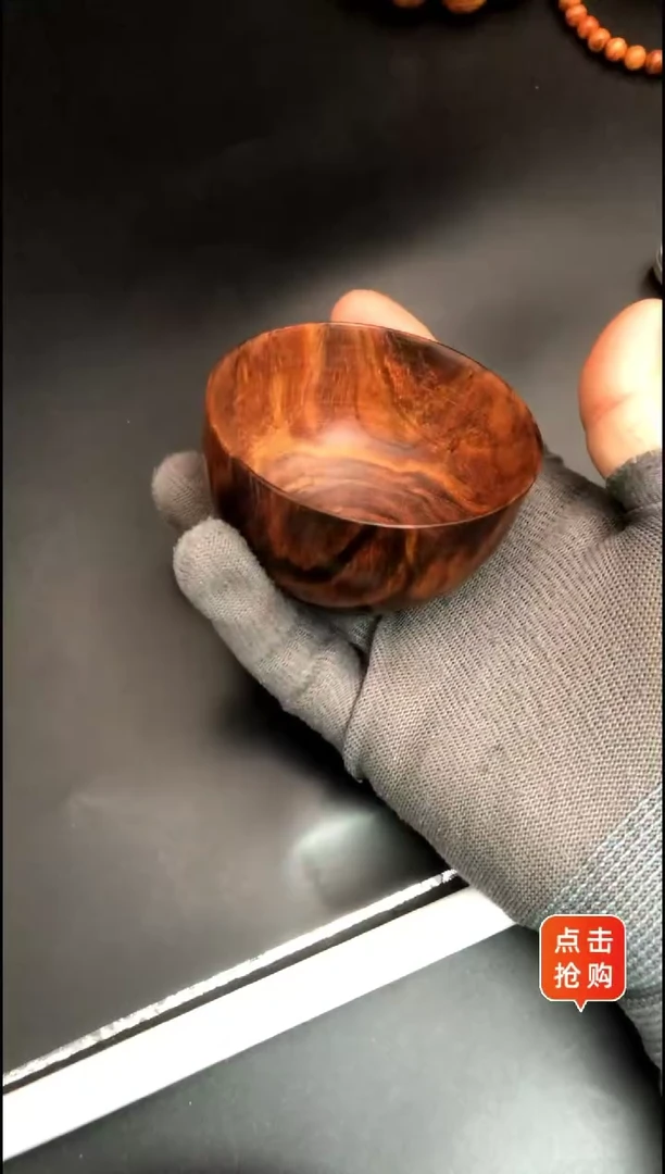【闪购商品】黄花梨/降香黄檀把件海黄野油碗把件