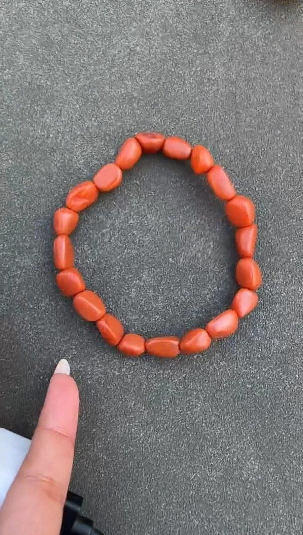 未镶嵌珠串南红玛瑙原矿无优化老南红随型W