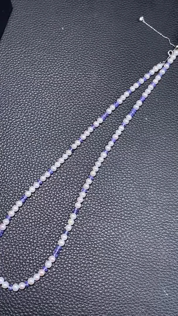 项链18K金镶嵌淡水珍珠珍珠项链