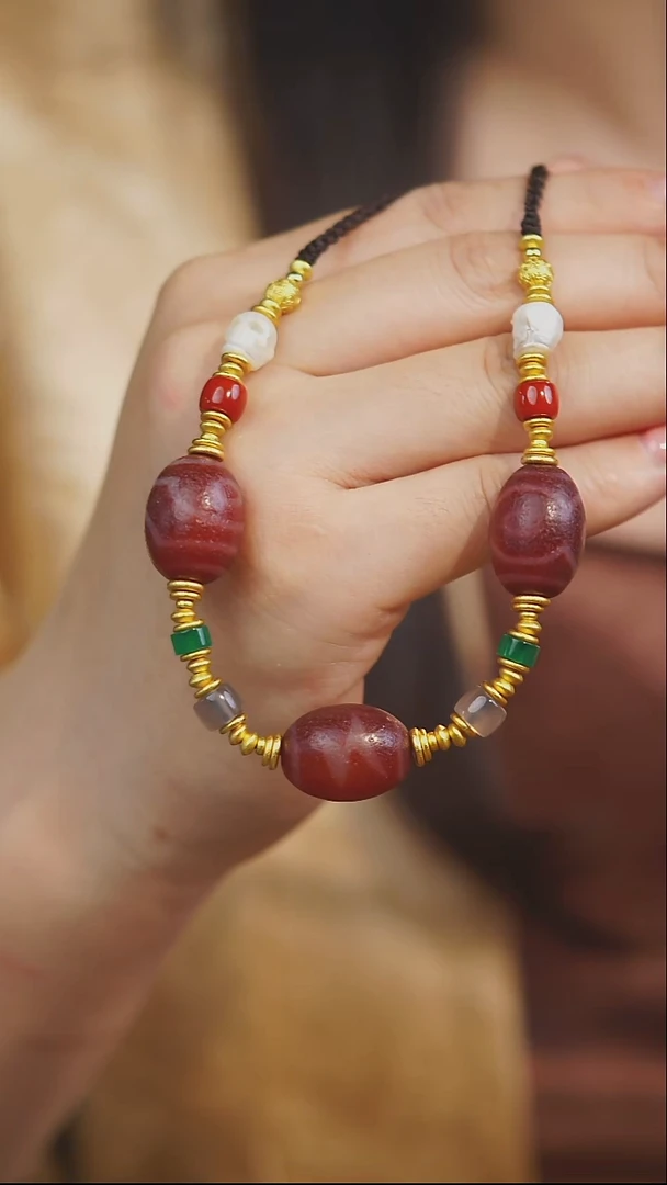 玛瑙/玉髓项链未镶嵌多样性发一