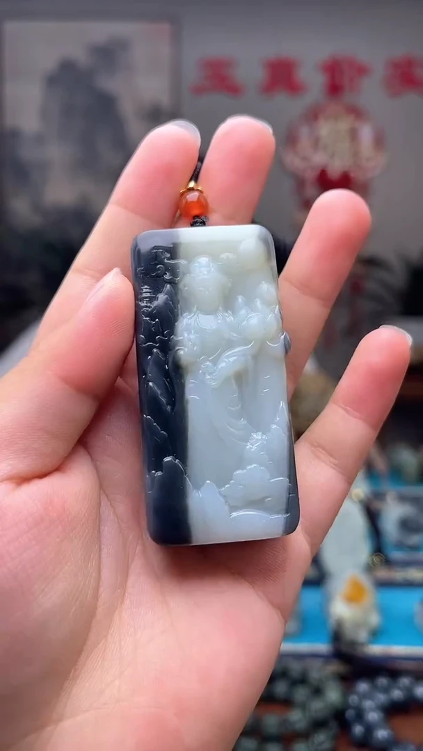 和田玉未镶嵌挂件1