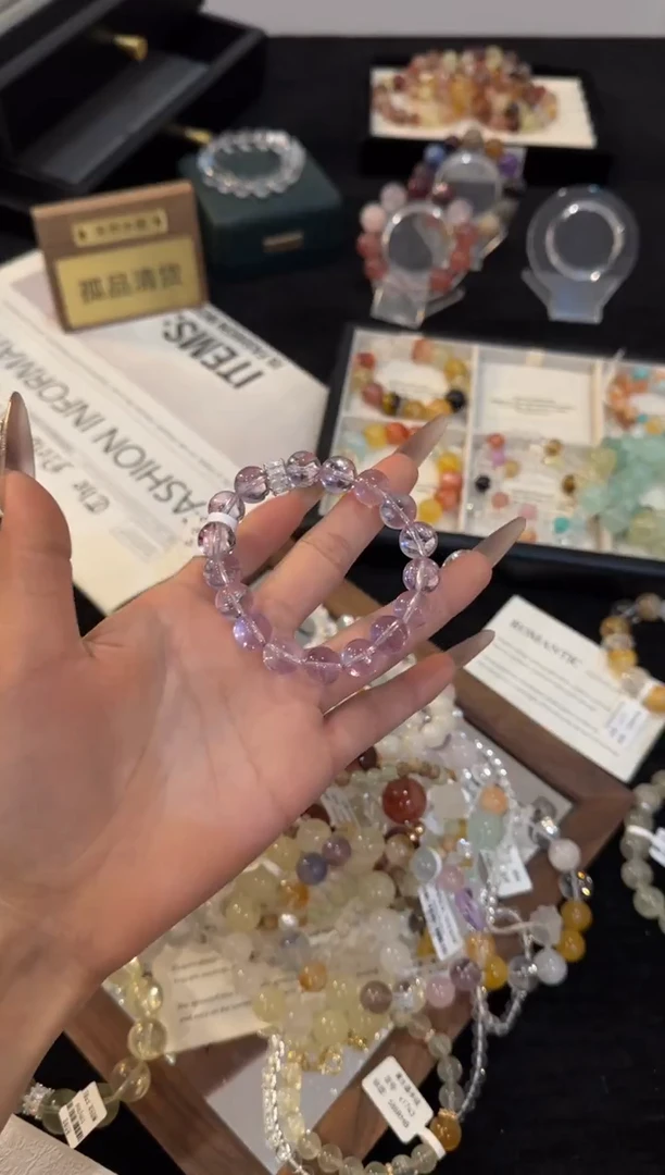 合金手链水晶紫水晶手链x3388