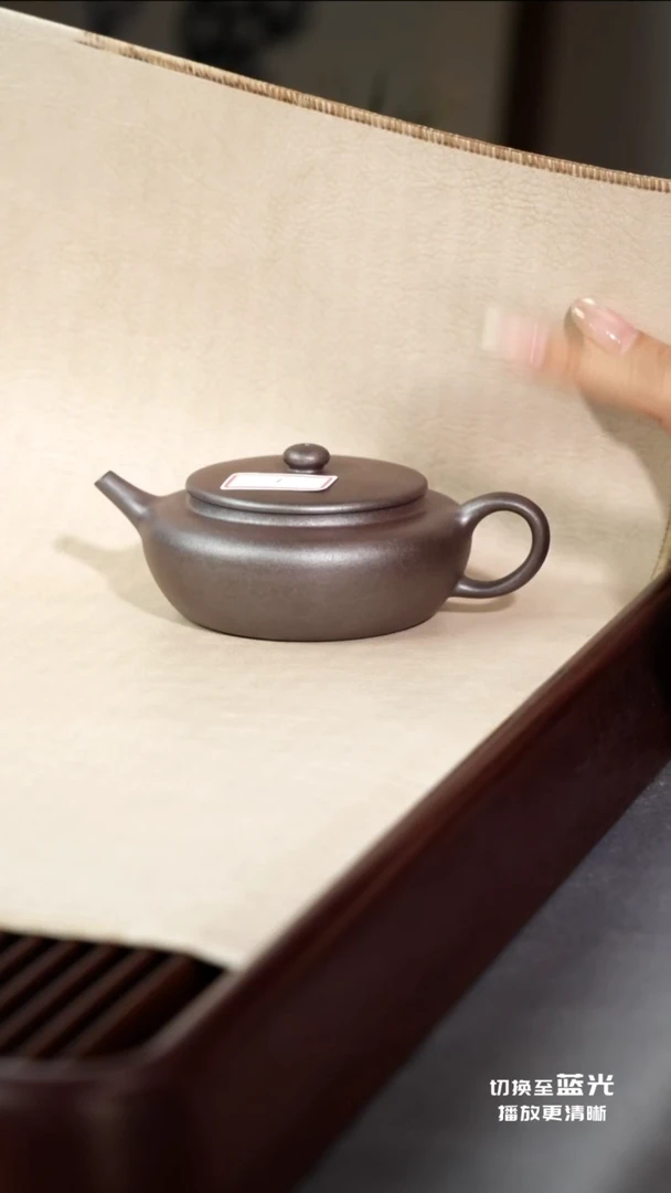 茶壶紫砂扁鼓-龙血砂-柴烧-1号