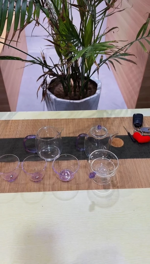 陪****?宴臣壶+紫色澄然+紫色茶漏+4个紫韵杯+1个清杯