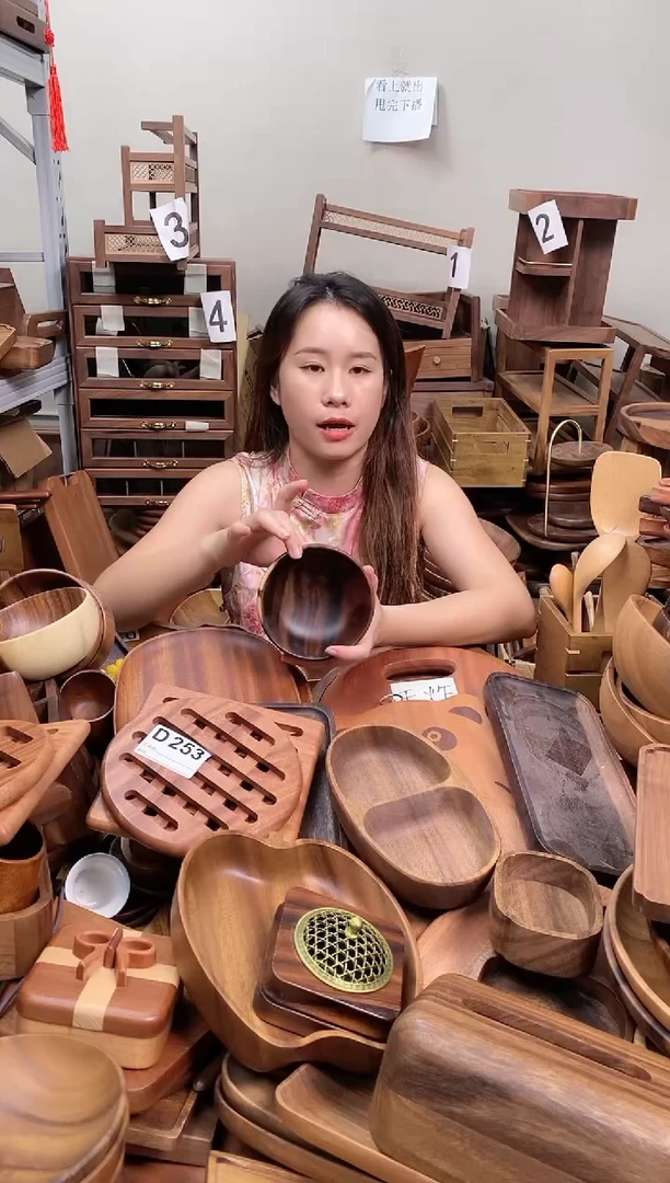 南美胡桃木碗13*6cm  内销  A