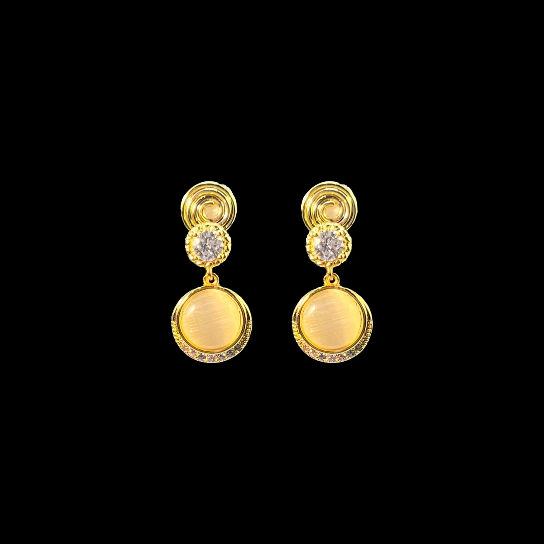 合金合成锆石耳饰 高级感珍珠耳环女简约耳夹耳钉新款爆款