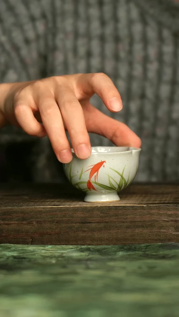 陶瓷青诗集手工手绘瓷器