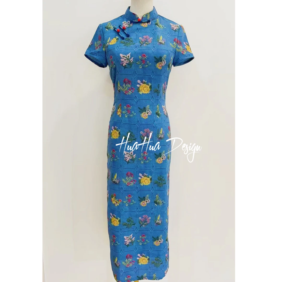 【春色满园】中国风少女气质传统款旗袍新中式日常旗袍单层衣长120