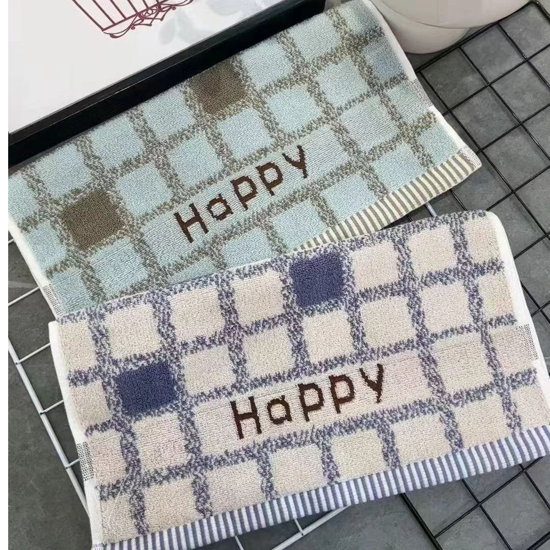 毛巾34*74柔软家用吸水洗澡成人面巾纯棉加厚简约情侣