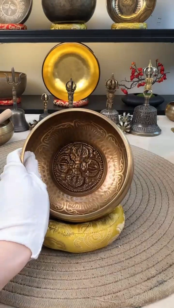 【闪购商品】13.5cm十字杵颂钵 尼泊尔颂钵