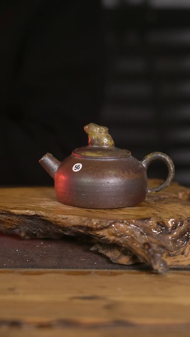 景德镇纯柴烧 玉兔壶 56
