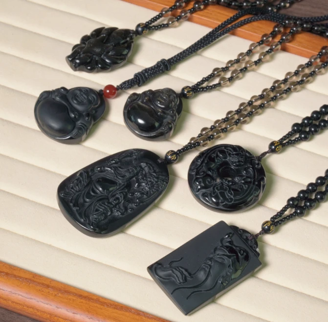 高品质天然黑耀吊坠（多样性发一条）