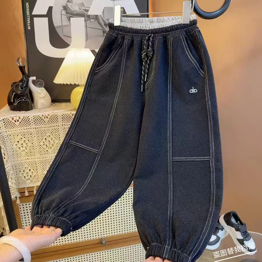 2025秋季针织牛仔韩版百搭休闲潮流时尚长裤9558