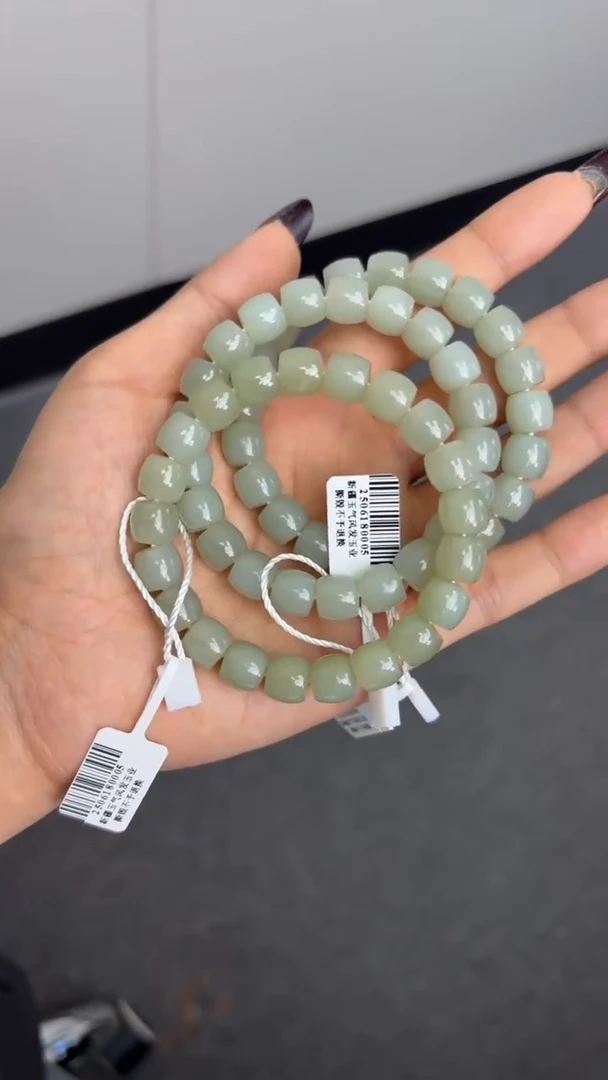 手串未镶嵌和田玉且末近矿微色差卡10多样性拍一发一