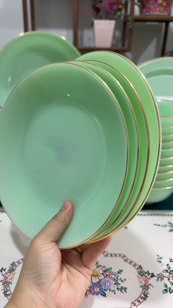 8英寸深盘4个  玉瓷【贝美】