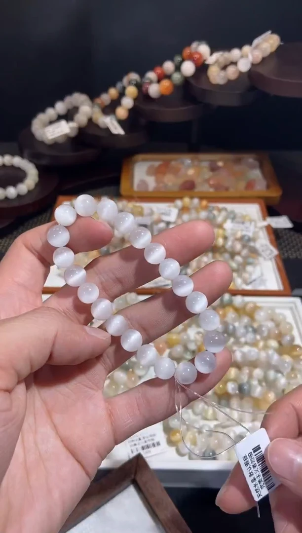 未镶嵌手串水晶12号链接 卡9咪+ 兔毛水晶