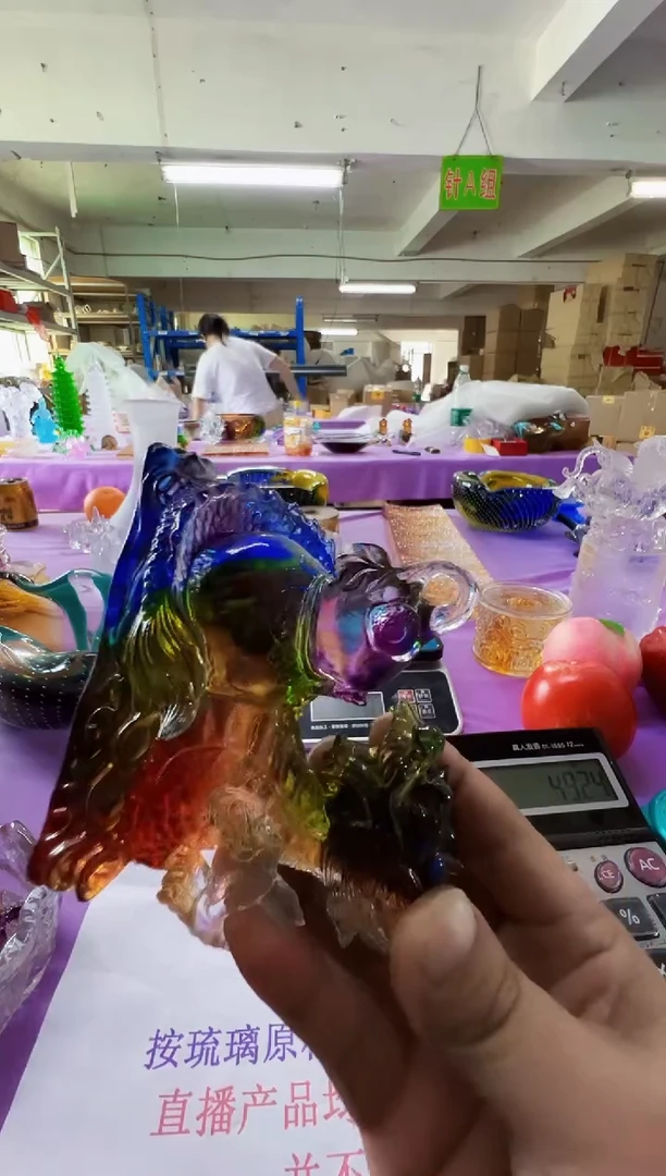 手工艺品琉璃古法琉璃葫芦龙摆件
