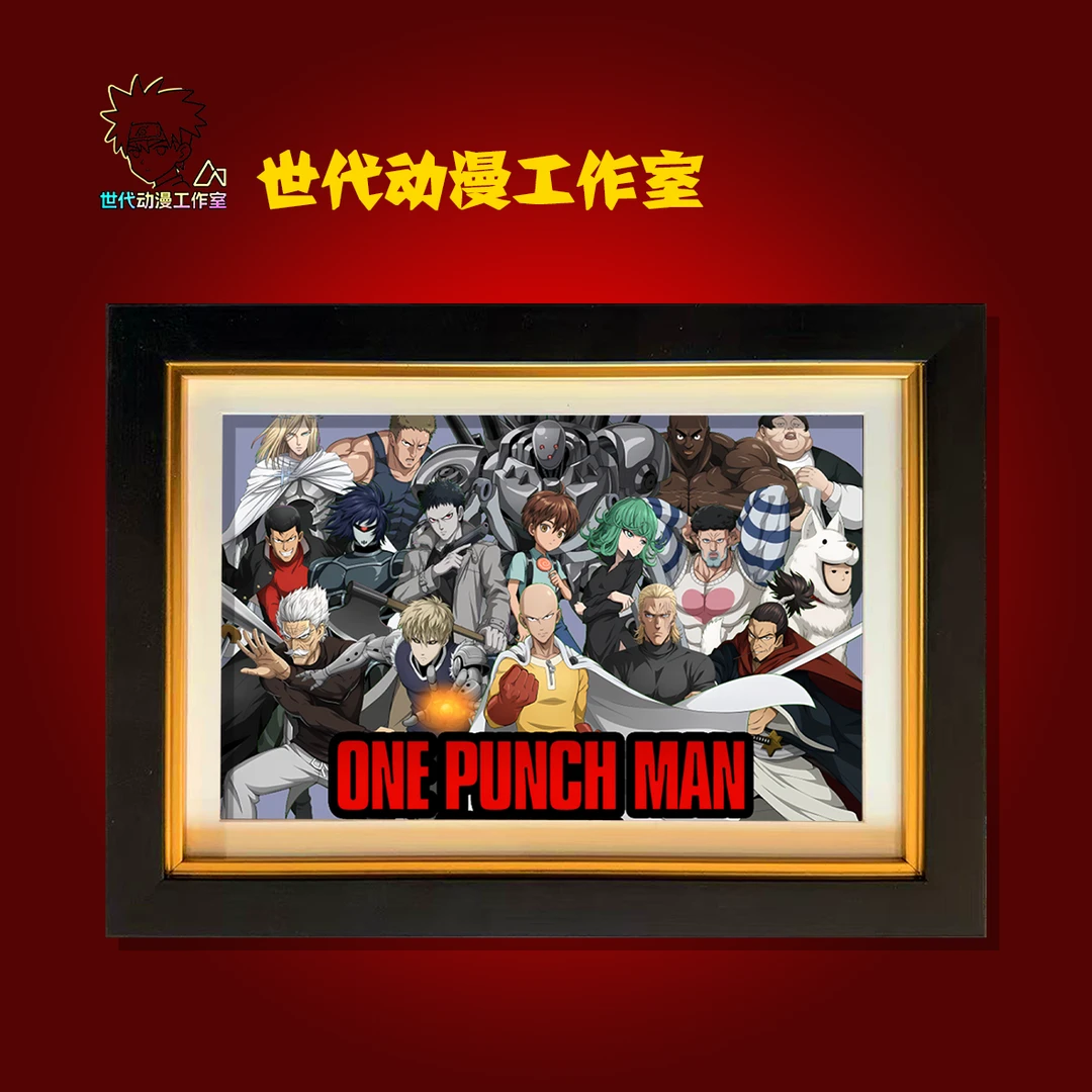 【一拳超人】一拳超人全英雄大合集立体镂空装饰画摆件T0090