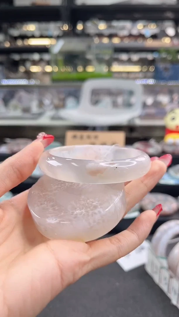 未镶嵌手镯石英质玉59圈口 （赠品镯心）393911