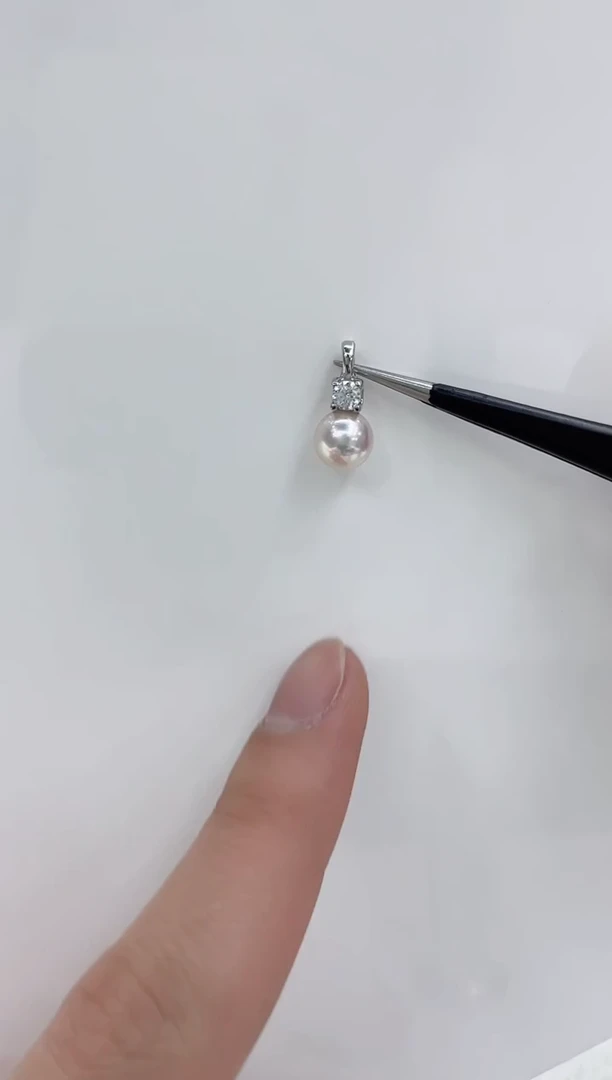 【闪购商品】海水珍珠吊坠(不含链)银S925镶嵌海水珍珠吊坠