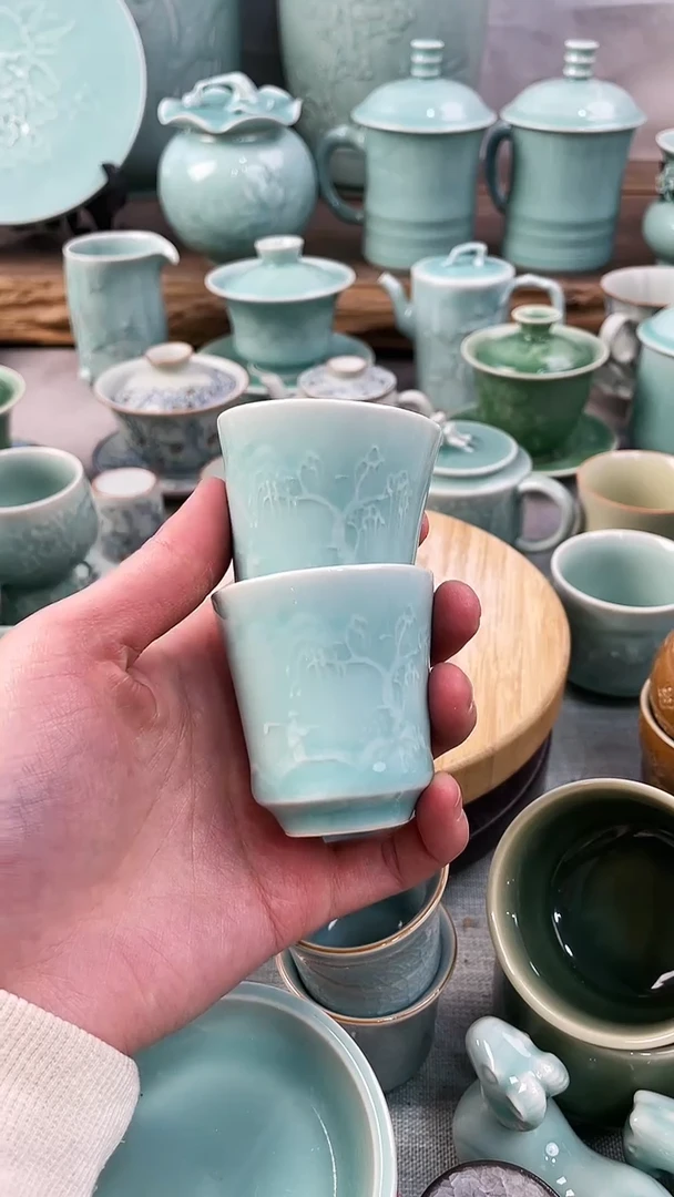 【闪购商品】纯手工 2个 特价 微瑕 慧仙青瓷