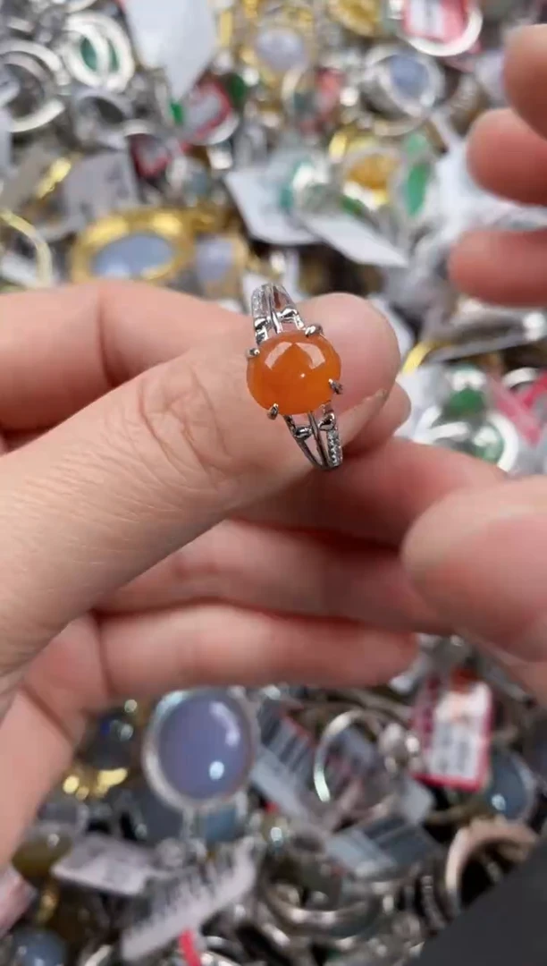 银S925镶嵌戒指翡翠333   6