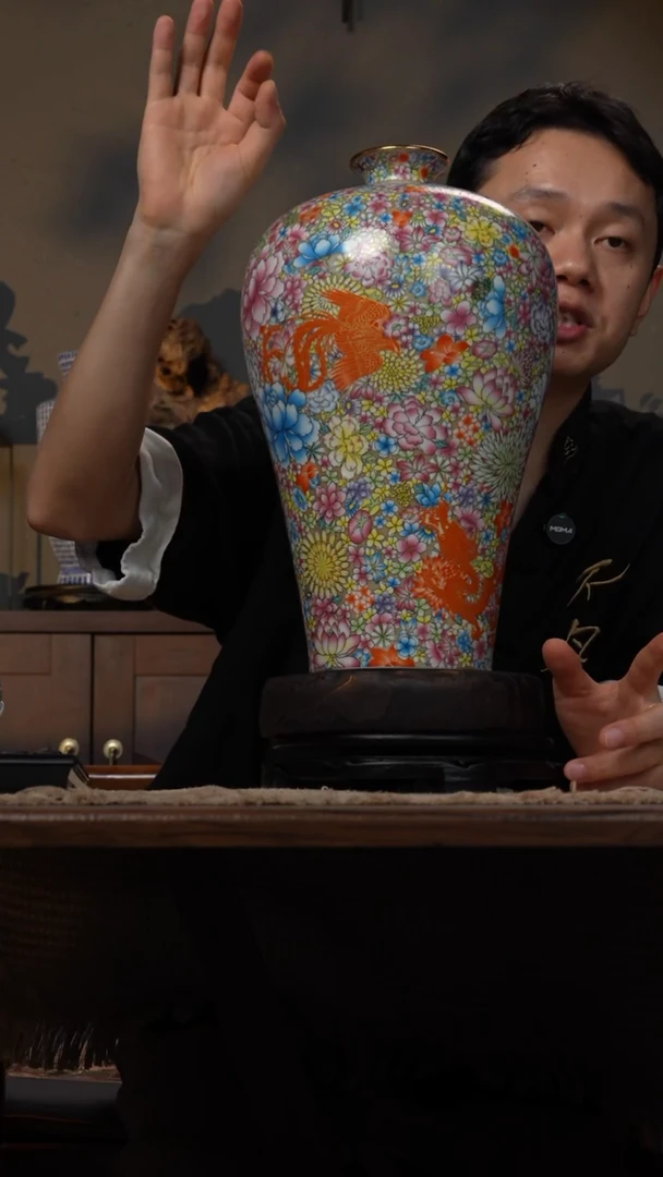 摆件WN问泥景德镇陶瓷花瓶摆件