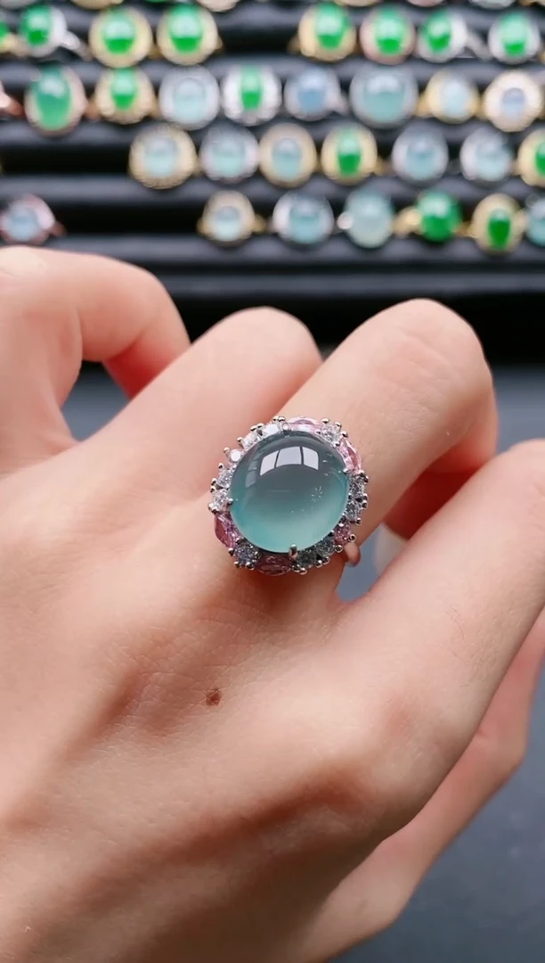 【闪购商品】翡翠戒指银S925镶嵌1111111