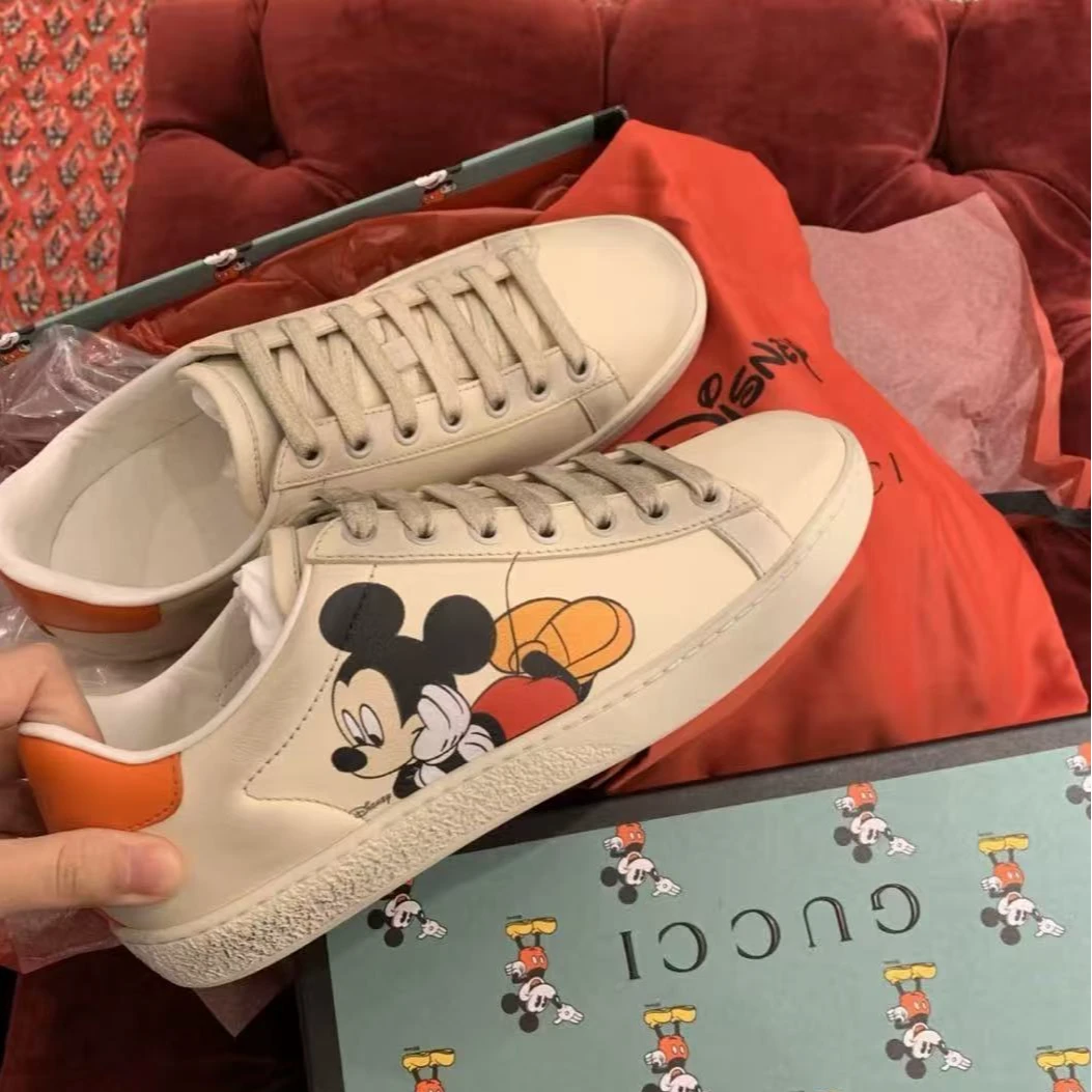未使用 GUCCI/古驰 /六六/女款米奇板鞋