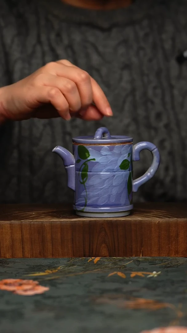 瓷片釉下彩手工手绘同款陶器