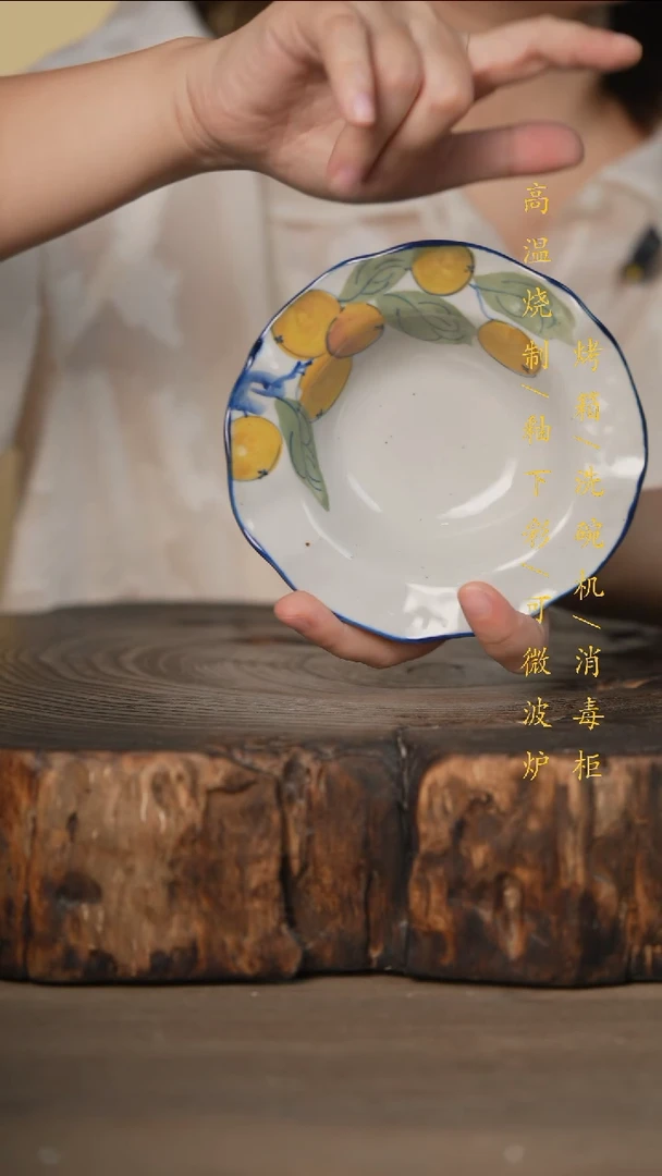 瓷片景德镇高温釉下彩可微波烤箱洗碗机