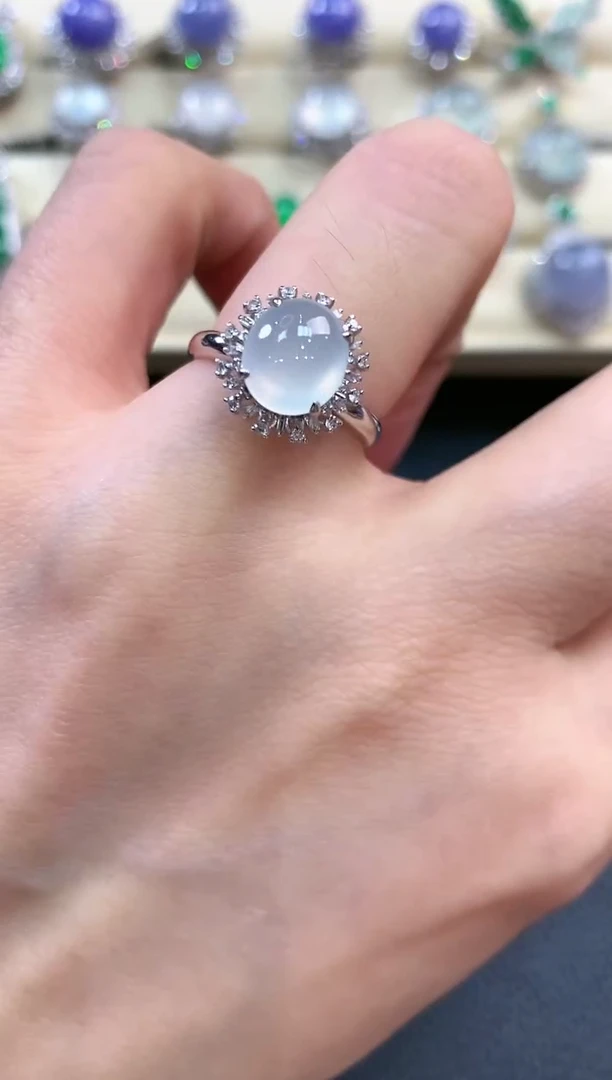 【闪购商品】翡翠戒指18K金镶嵌b26     1