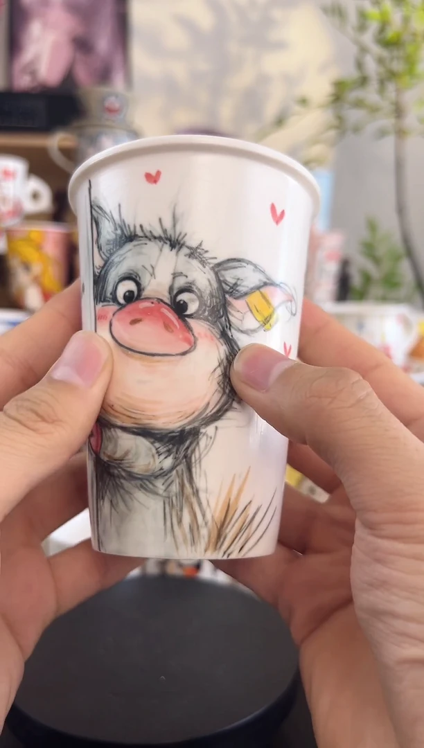 【闪购商品】摆件手工手绘陶瓷小杯杯