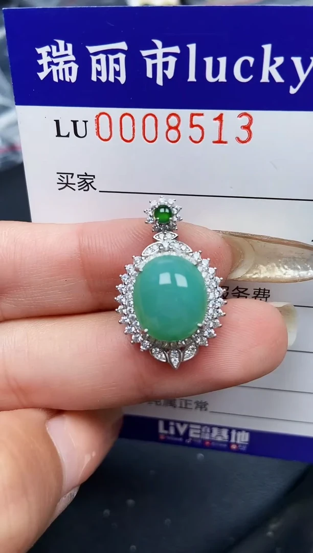 【闪购商品】翡翠颈饰银S925镶嵌8513