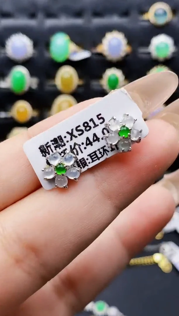 银S925镶嵌戒指翡翠2125