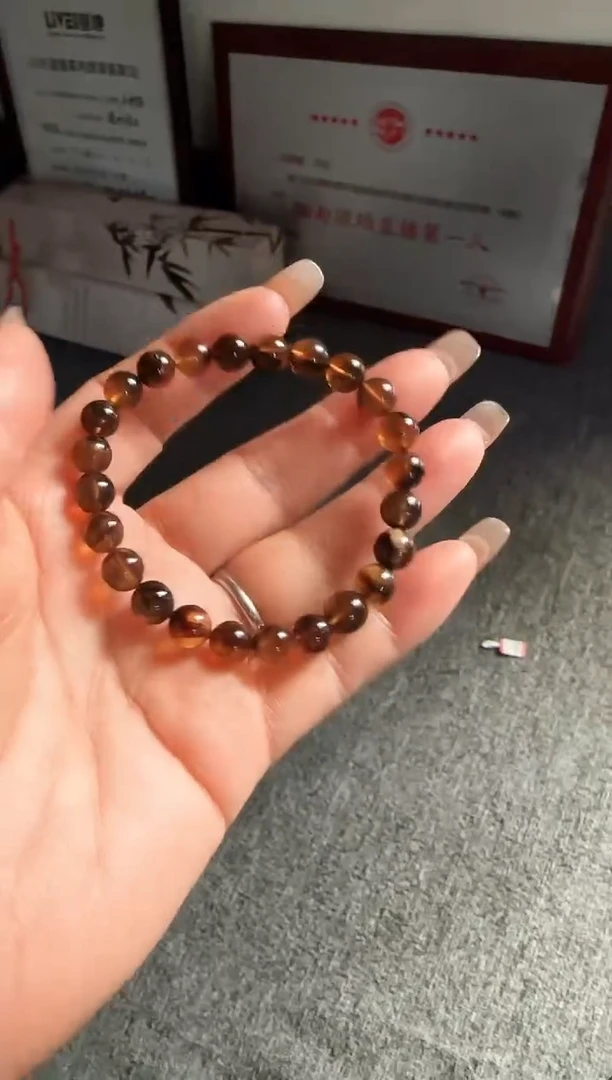 手串琥珀未镶嵌#15缅甸琥珀翁珀手串7mm