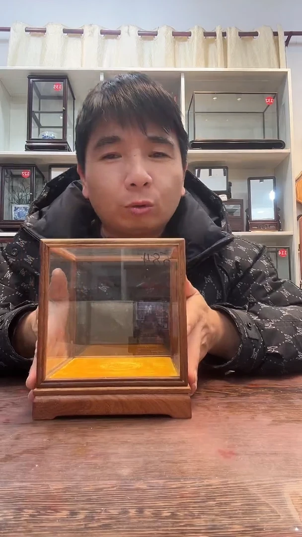 红酸枝木类木头款584玻璃罩