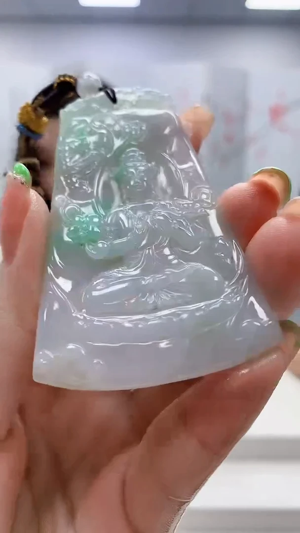 未镶嵌定制翡翠4829ry-毛货挂件100