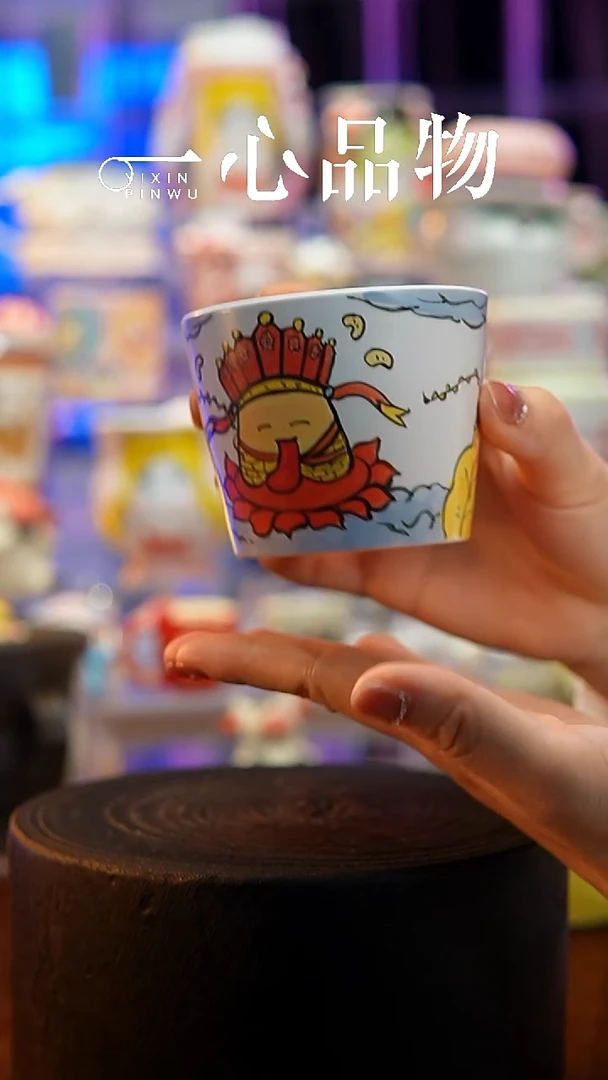 杯子瓷S329景德镇手工手绘杯子摆件