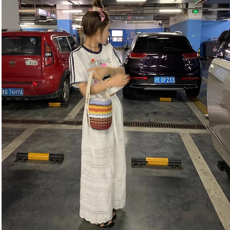 2025新款白色镂空蕾丝梧桐裤女夏季裤子薄款休闲设计感高级气质