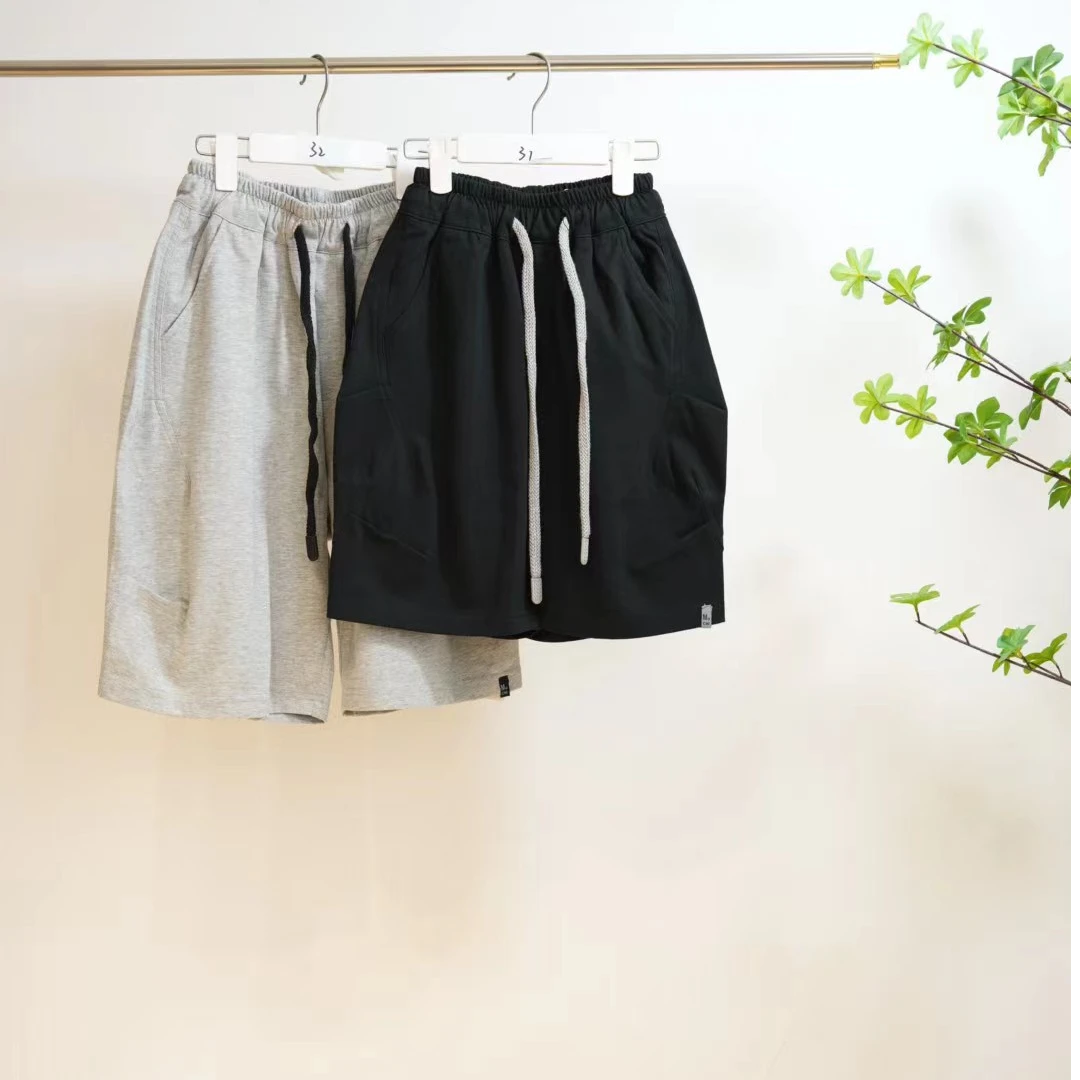 2-603-一款两色撞色抽绳夏季男童字母夹标休闲短裤O（9375）