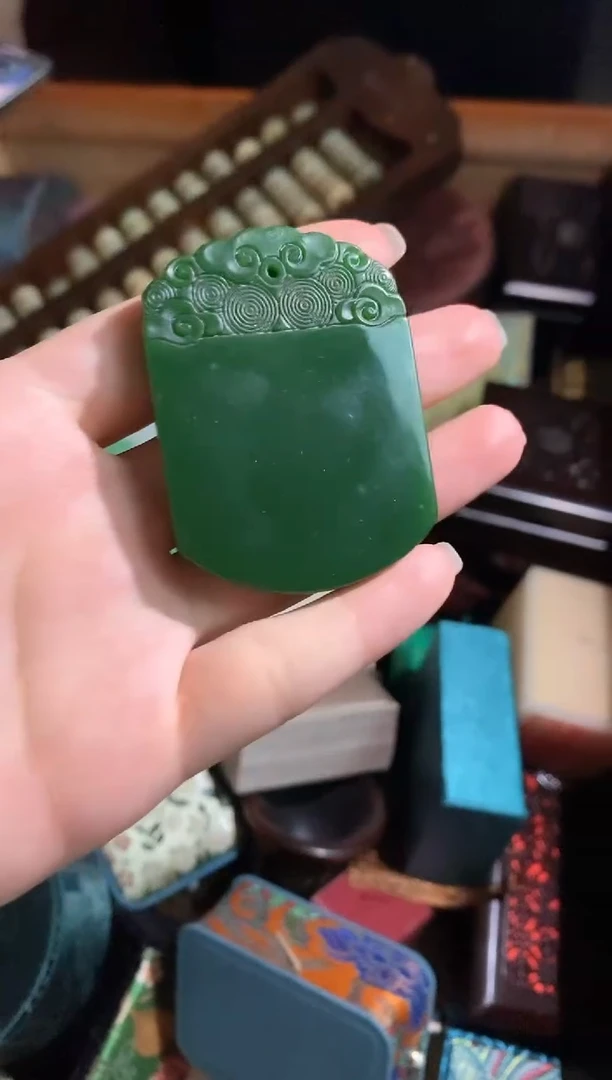 和田玉（碧玉）未镶嵌颈饰永玉阁精品专属摆件