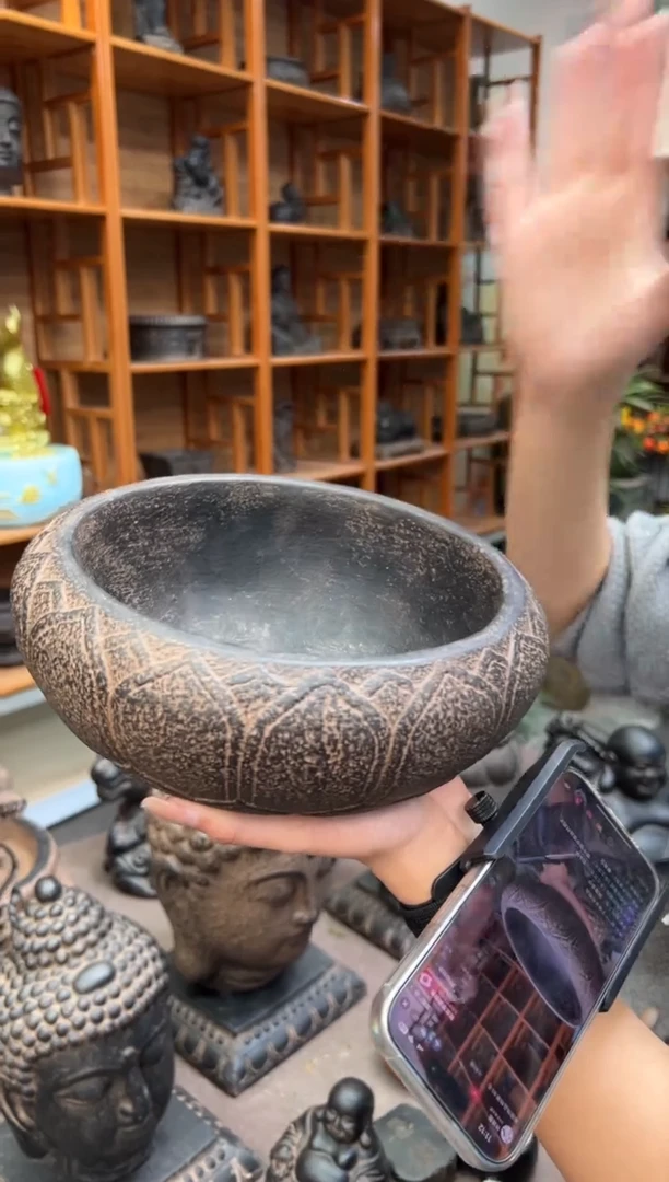 陶土【火山泥】莲花钵