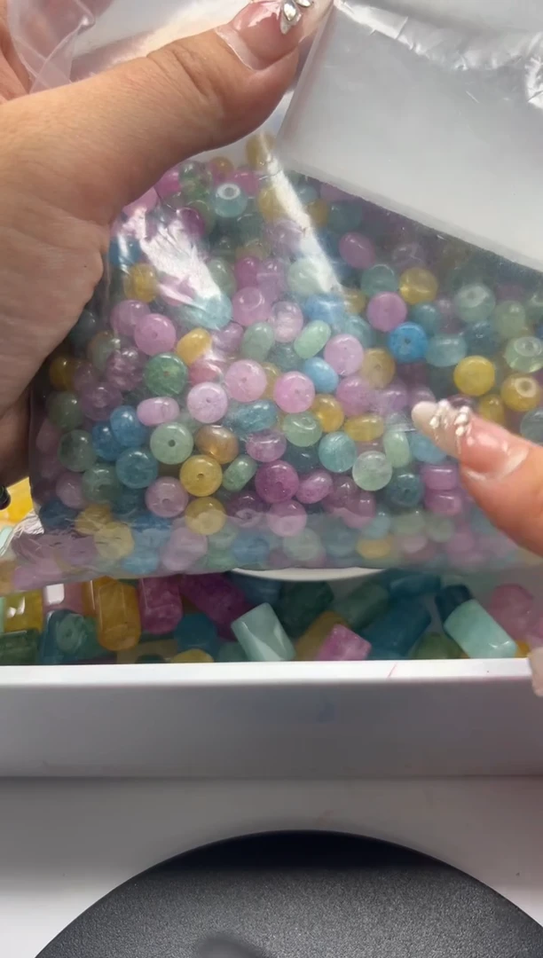 未镶嵌颈饰碧玺w2894彩虹碧玺算盘8*4mm*30颗