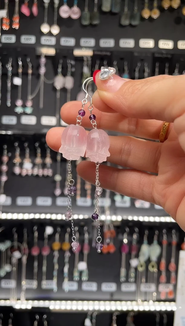 【闪购商品】紫晶耳饰银S925镶嵌 鱼丸丸