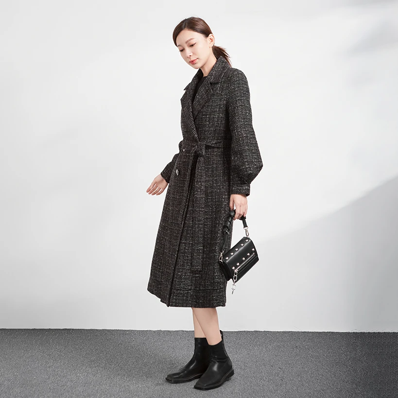 【安瞳专属】圣迪奥通勤百搭显瘦羽绒服长外套S234Z2404