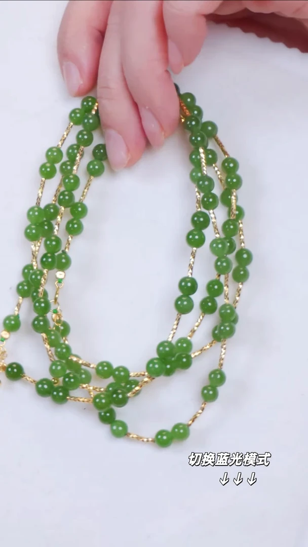 颈饰银S925镶嵌和田玉（碧玉）14【】多样性发一不退不换